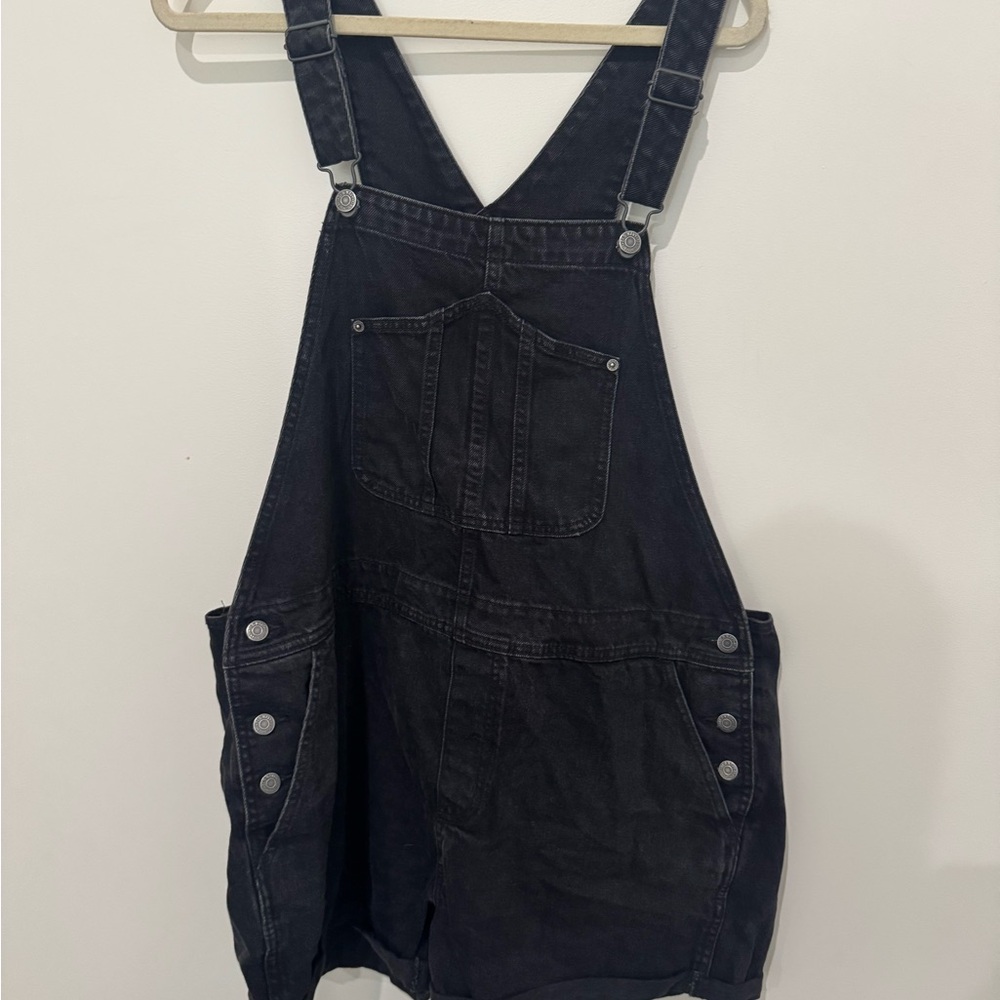 Old Navy Black Denim Overalls